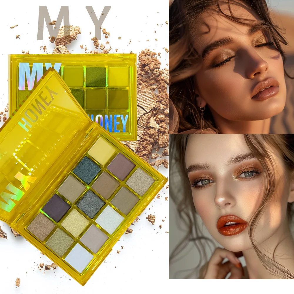 Eyeshadow Makeup Palette 15 Shades Shimmer Matte Metallic High Pigmented Neutral Bold Waterproof Eyes Shadow Make Up Set