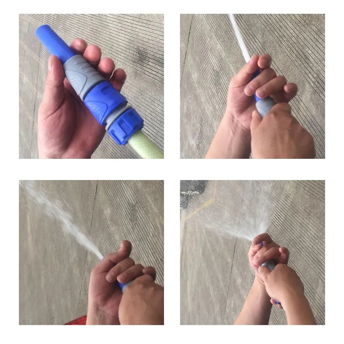 Garden Hose Connector 4Pcs/set Pipe Water Connectors Threaded Tap Connector Adjustable Spray Nozzle Water Gun Kits