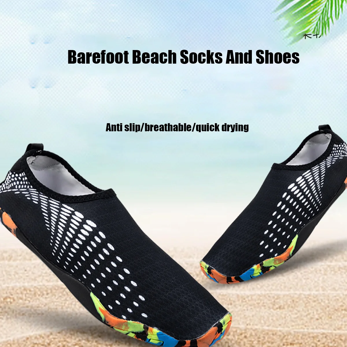 One Pair Barefoot Water Shoes for Men & Women Quick Dry Slip On for Aqua Yoga Beach Surf Swim Socks Beach Shoes water shoes water sports shoes