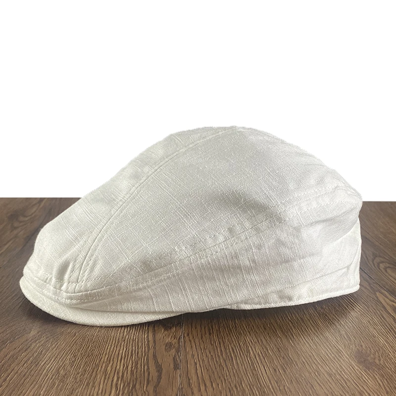 Frühling männer Flachs Atmungsaktive Berets Sommer Retro Newsboy Caps Frauen Männer Blau Ivy Cap Erreichte Maler Kappen Fahrer Flache kappe NZ289 – Detail 1