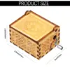 Hand-Cranked Wooden Musical Boxes You are My Sunshine Music Box Birthday Christmas Valentine's Day Suitable Gifts Black Engraved 5