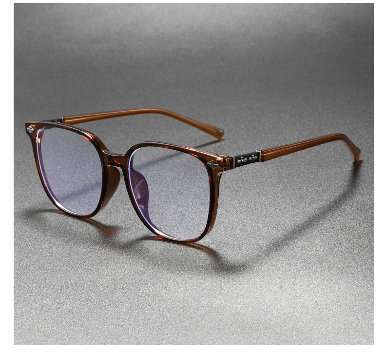 Modische, quadratische Trend-Anti-Blaulicht-Brille, mehrfarbig, Unisex, mehrfarbig, optional, für den täglichen Pendelverkehr, Büro-Dekorationsbrille – Detail 14