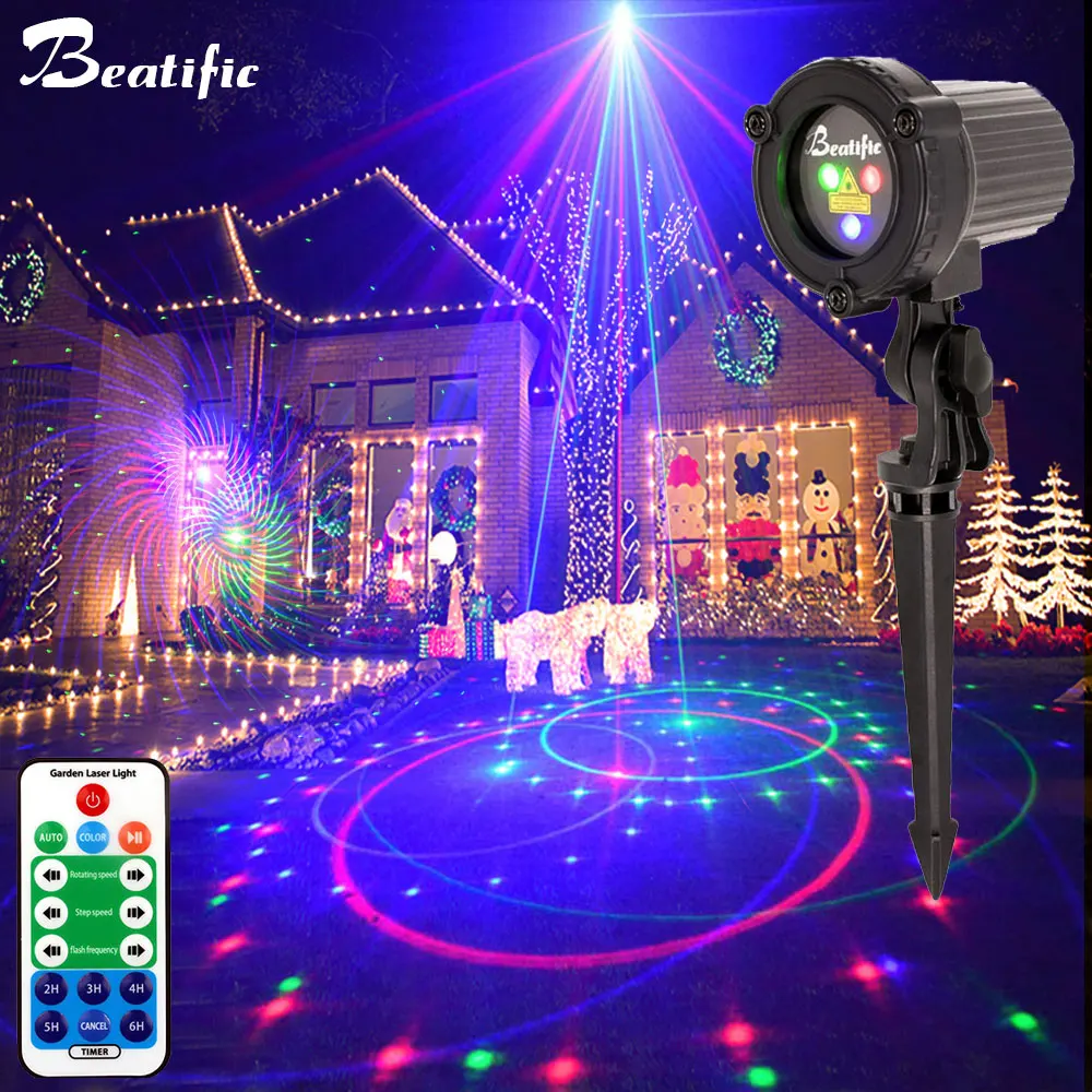 Outdoor Christmas Laser Projector New Year Street Lights for Lawn Yard