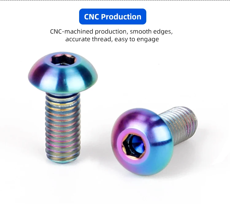 Description Picture 5 of itemDeemount M5*12mm Bicycle Bottle Cages Bolts Titanium TC4 Kettle Stand Fixing Screw 3mm Hex Head MTB Road Bike Fastening Parts