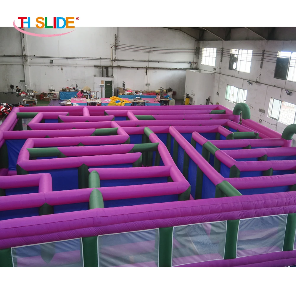 fast air shipping, inflatable maze game,outdoor challenge game inflatable haunted house for Halloween 4