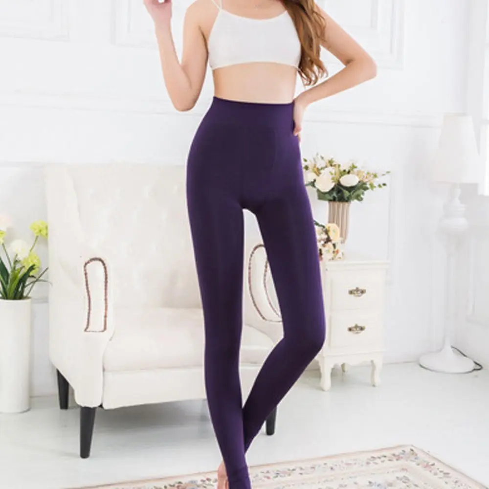 Elastic Gifts for JK Autumn Winter Plush Tight Stretch Pants Women Socks Nylon Step on Foot Pants Thermal Leggings