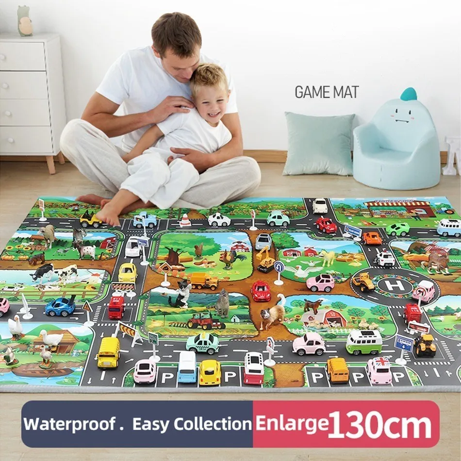 Tanio Dzieci Playmat aktywność powierzchnia wodoodporna mapa dzieci