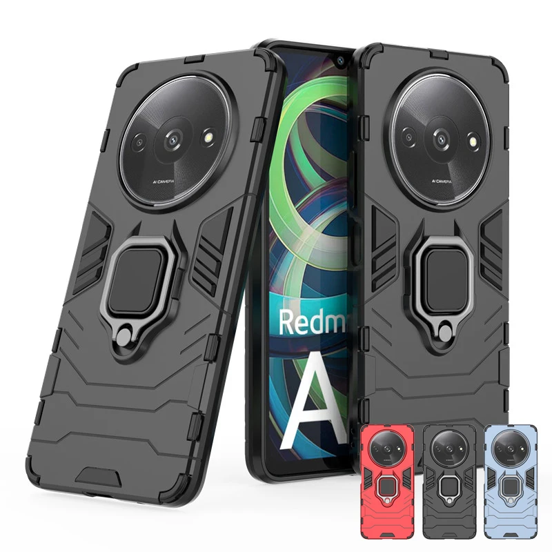 Per Xiaomi Redmi A3 Custodia Xiaomi Redmi A3 Cover Antiurto Armor Pc + Custodia Protettiva In Silicone Per Xiaomi Redmi A3