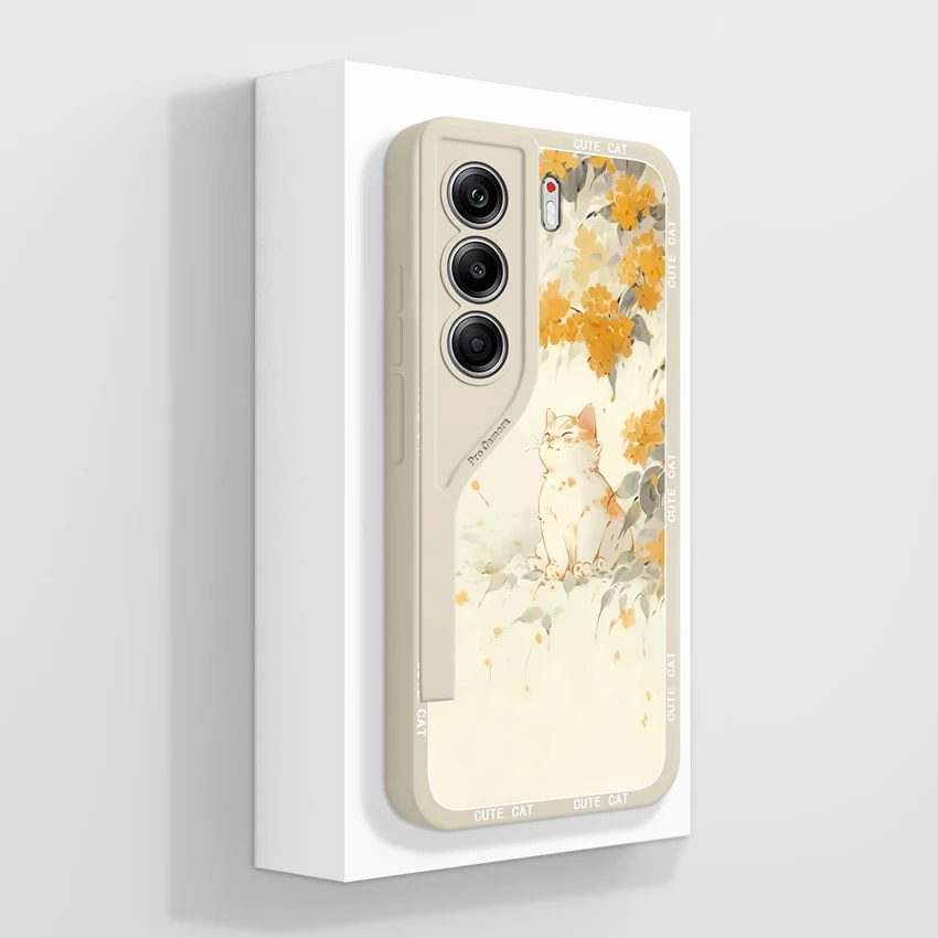 Elegant Floral Silicone Protective Phone Case - Anti-Fall Smooth Cover