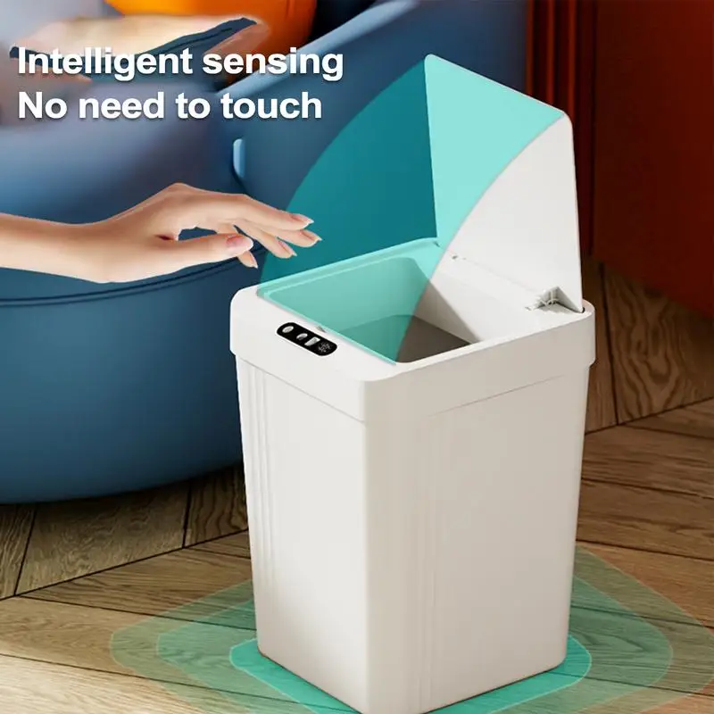 

Automatic Sensor Trash Can Touchless Smart Bin Garbage Can With Lid Home Wastebasket Dustbin Waste Bin Bathroom Recycling Trash