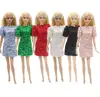 New 30cm 1/6 elegant Puff sleeves embossed dress Daily Wear Accessories Clothes for Barbies doll 1