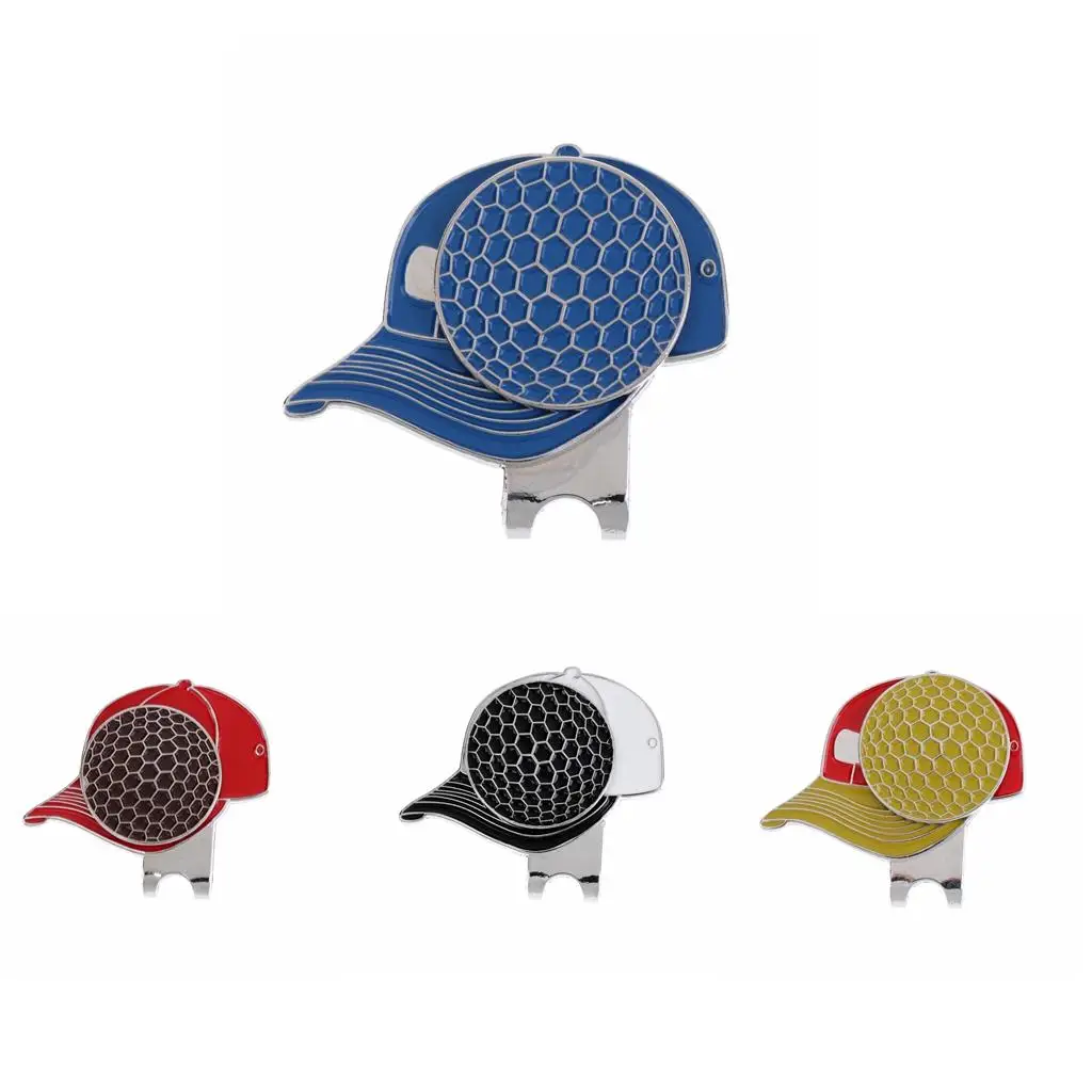 Golf Visor / Hat Clip with Magnetic Detachable Ball Marker Pocket Size
