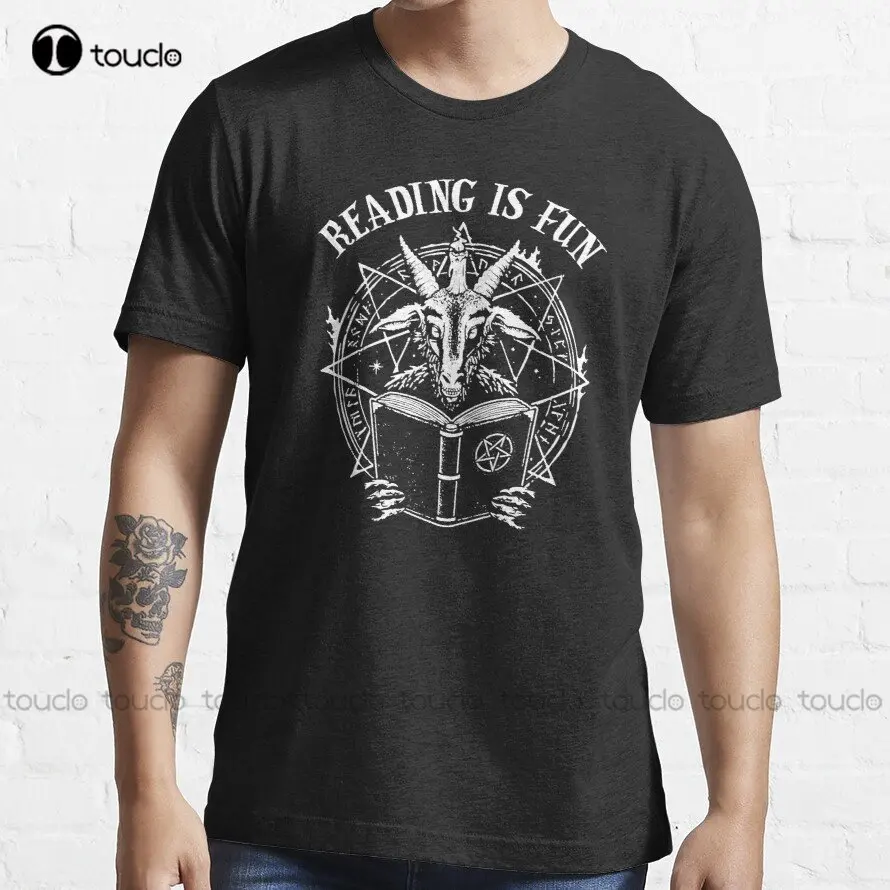 

Reading Is Fun Satan Books Demon Demonic Devil Evil Geeks Halloween Costume T-Shirt Mens Tee Shirts Custom Gift Xs-5Xl Unisex
