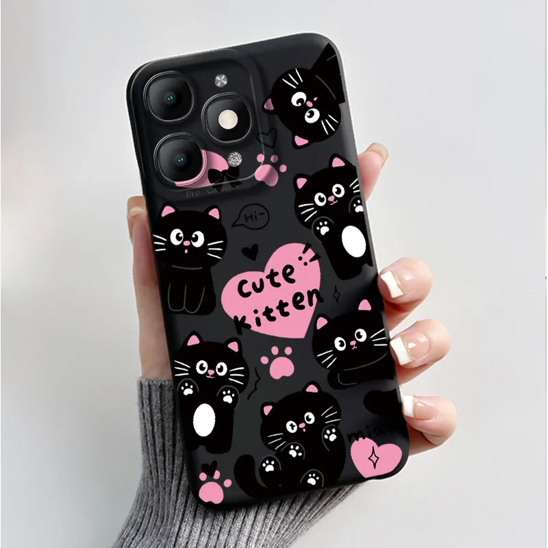 Luxury Fashion Black Soft TPU Silicone Case with Floral and Butterfly Design