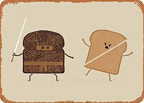

Sliced Bread Vintage Look Metal Sign Art Prints Retro Gift 8x12 Inch