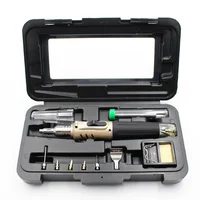 10 in 1 Gas Soldering Iron Set Professional Welding Torch Pen Kit Multifunctional Butane Tip Blow Burner Welding Repair Tools 1