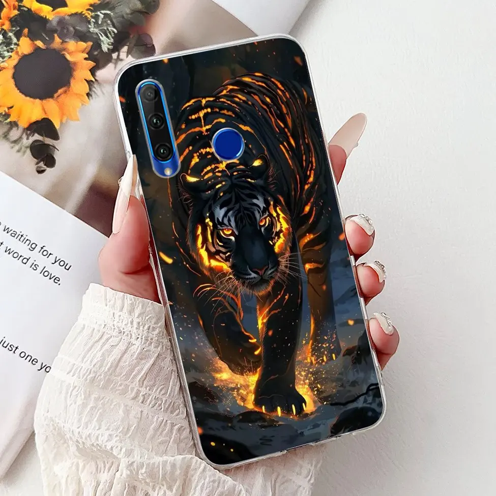 Cute Cartoon Cat Luxury Fashion Flowers Soft TPU Bumper Cover