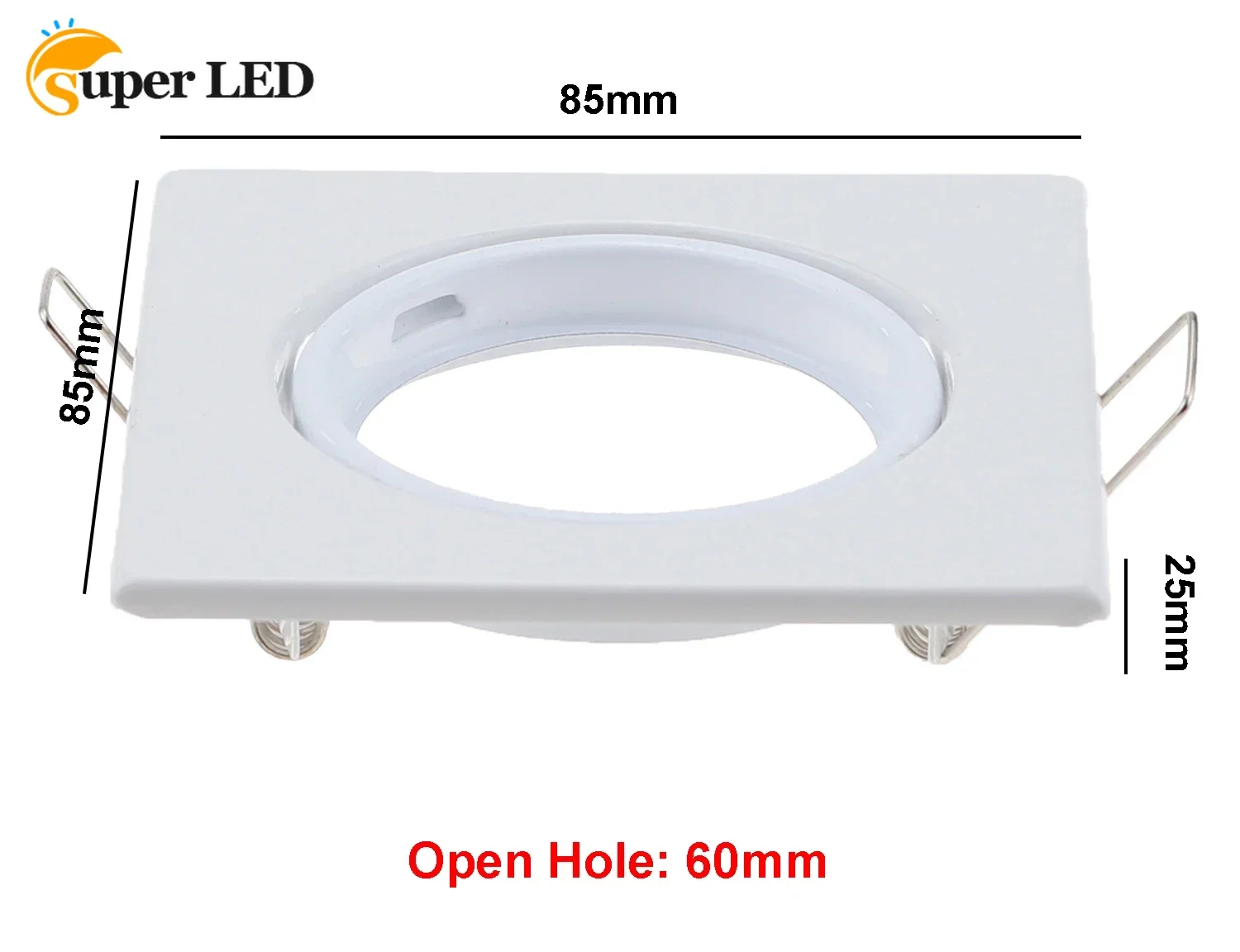 천장 리세스형 램프, GU10 MR16 GU5,3 스위블 컷 아웃 60mm 고정장치 ..