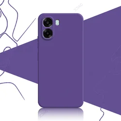 Silicone Phone Cases with Enhanced Camera Protection and Soft Microfiber Lining for OPPO A6v 5G (Ultra Violet)