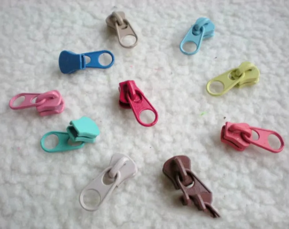 10PCS Zipper Slider Puller 3# for Nylon Zip Closure DIY Bags Wallet Purse Cover Zipper Head Sewing Tailor Accessory