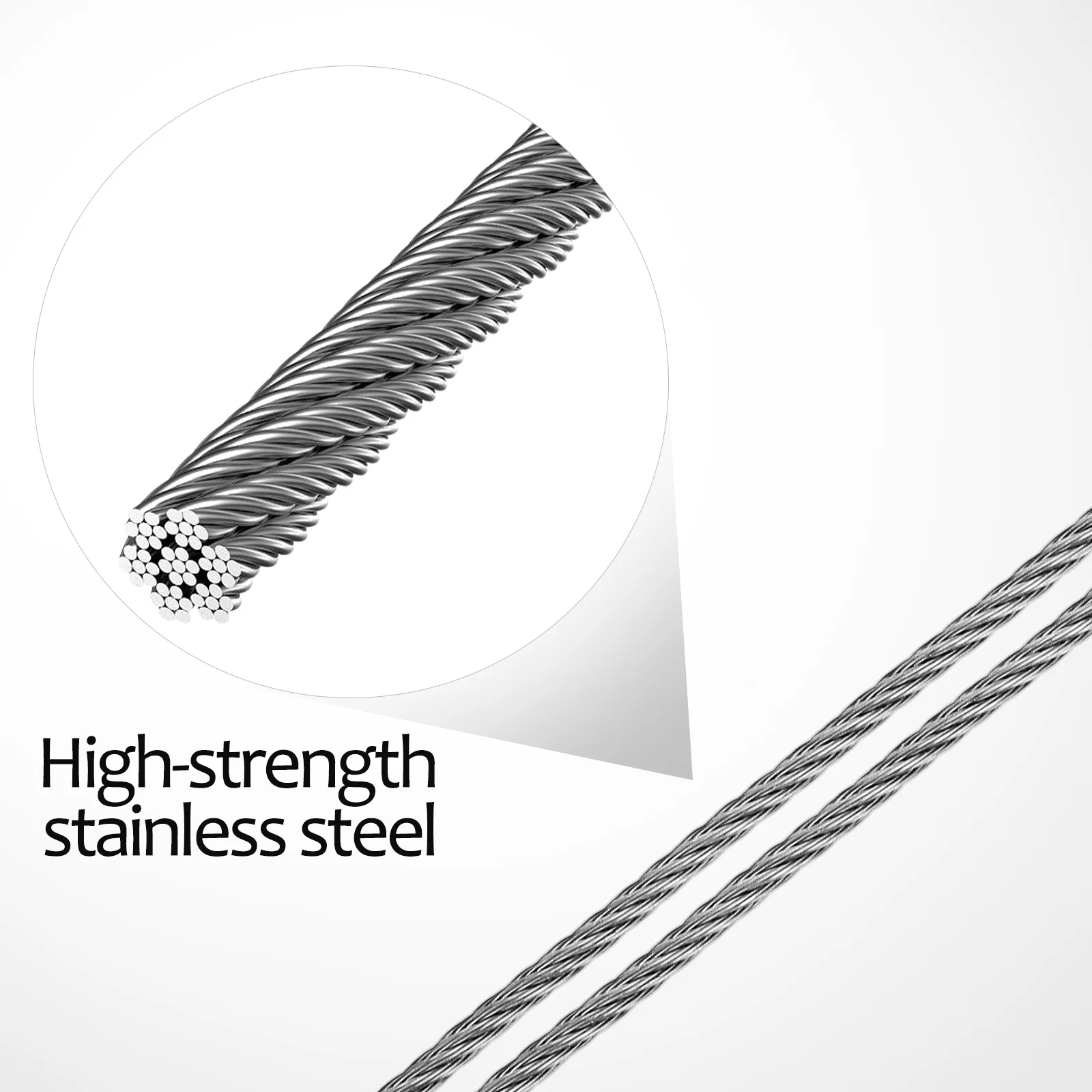 Stainless Steel Hanging Wire Picture Frame Hanging Hooks Hanger Cord Clothesline Artwork Hardware