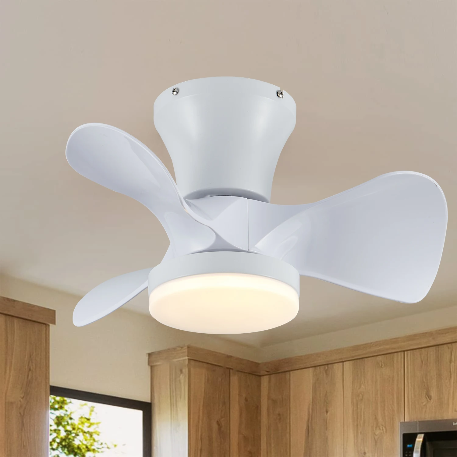 IRALAN Modern LED Ceiling Fan Light With Remote Control Energy-saving Light With Fan In Bedroom、Home  Low Floor Decorative Light 3