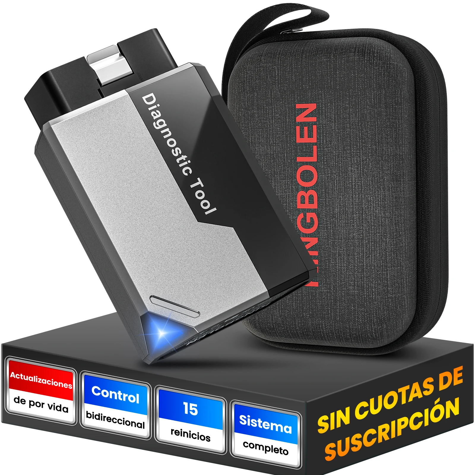 KINGBOLEN EDIAG ELITE All System OBD2 Scanner Car Diagnostic Tools 15 Reset Active Test CAN FD FCA Autoauth Lifetime Free Update