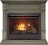 Dual-fuel Exhaustless Gas Fireplace System with Mantle Remote Control Uses 26,000 BTU with Natural Gas or Liquid Propane 1