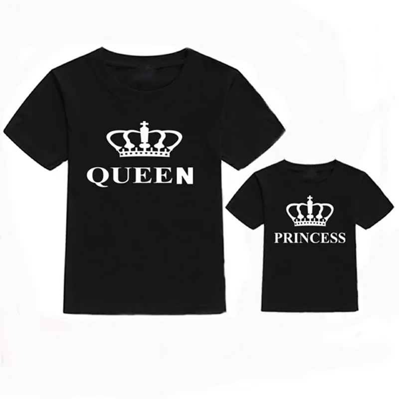 Mother Kids T Shirt Mama Love Girl The Boss Family Matching Outfits Summer Short Sleeve Clothes For Women Mother And Daughter 6