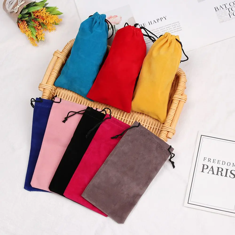 Sunglasses Bags Solid Color Drawstring Pouch Bags Myopia Glass Case Eyewear Accessories Soft Eyeglasses Bag