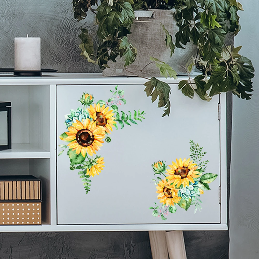 

Removable Sunflower Wall Sticker Kitchen Waterproof Decals Home-Decor Suitable For Any Smooth, Flat, Dry And Dustless Area 2020