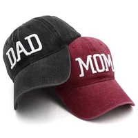 Mom and Dad Hats Fathers Day Mom Dad Gifts Hat Embroidered Adjustable Baseball Caps Gift for Couples Parents 2