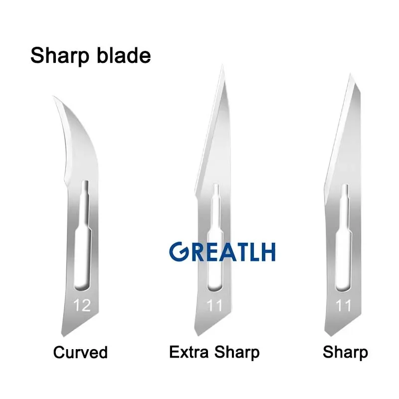 Carbon Steel Scalpel Surgical Blade Surgical Knife Tool Carbon Steel Carving Metal Scalpel Handle Tool 100pcs/1pc