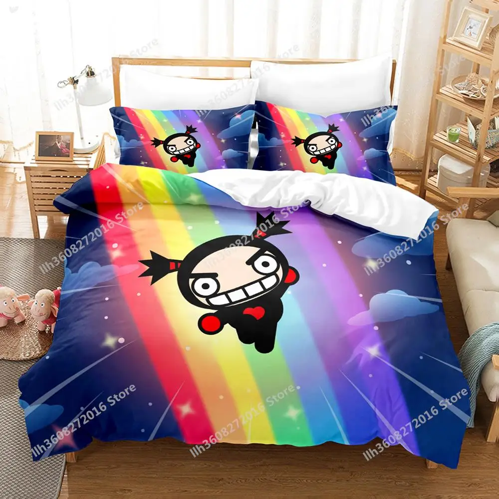 2023 Pucca Bedding Set Single Twin Full Queen King Size Bed Set Adult Kid Bedroom Duvetcover Sets 3D Print Anime Bed Sheet Set 5
