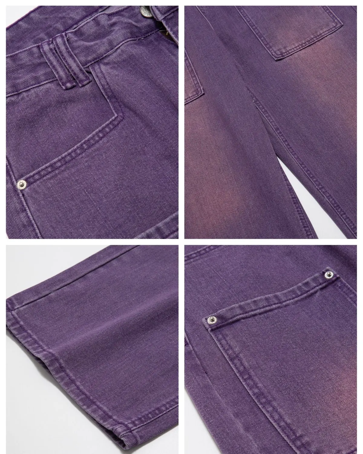Jeans Women Violet Denim High Waist Straight Loose Casual Jeans 2022 Streetwear Harajuku Retro Zipper Full-length Hot Sale Pants 6