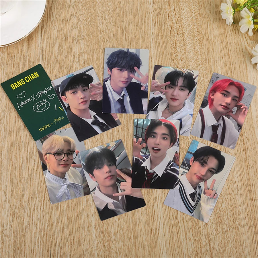 

8Pcs/Set KPOP Stray Kids NACIFIC RII Photrocard Double-sided Lomo Card Postcard Fans Collectible Gift HYUNJIN FELIX Bang Chan C4