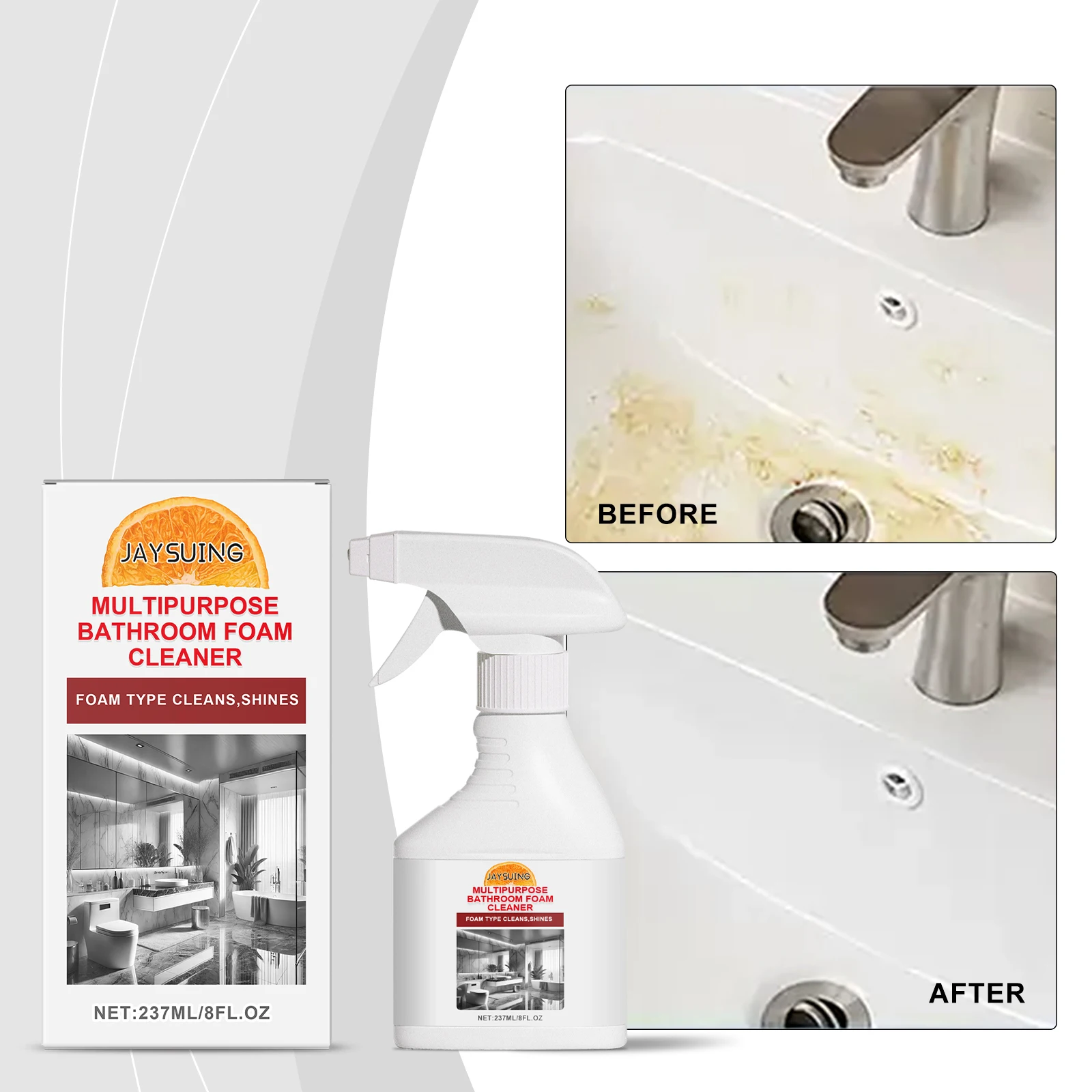 Multifunctional bathroom cleaner Home bathroom shower room scale stains wall multi-effect cleaning