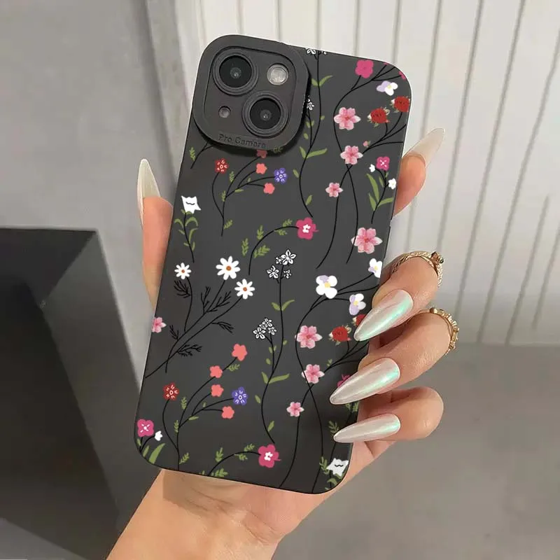 Vintage Floral Pattern Soft Silicone Phone Case Cover