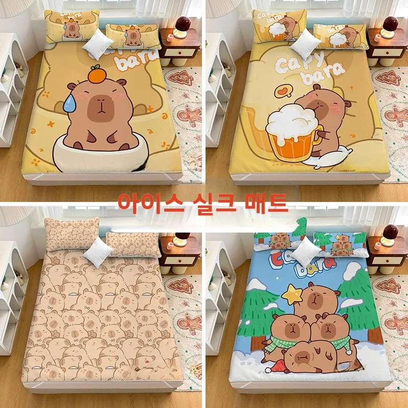 아이스 실크 쿨 매트 인스 스타일 지구상의 동물 여성용 1.2미터 카툰 아이스 실크 쿨 매트 쿨 매트