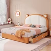 Animal Shape Childrens Bed Girls Modern Comferter Queen Bed Princess Loft Camas De Dormitorio Bedroom Set 1