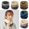 Coldproof Knitted Ring Scarf Outdoor Gradient Color Warm Thicken Plush Scarf Wrap Neck Scarves Winter Accessories 2