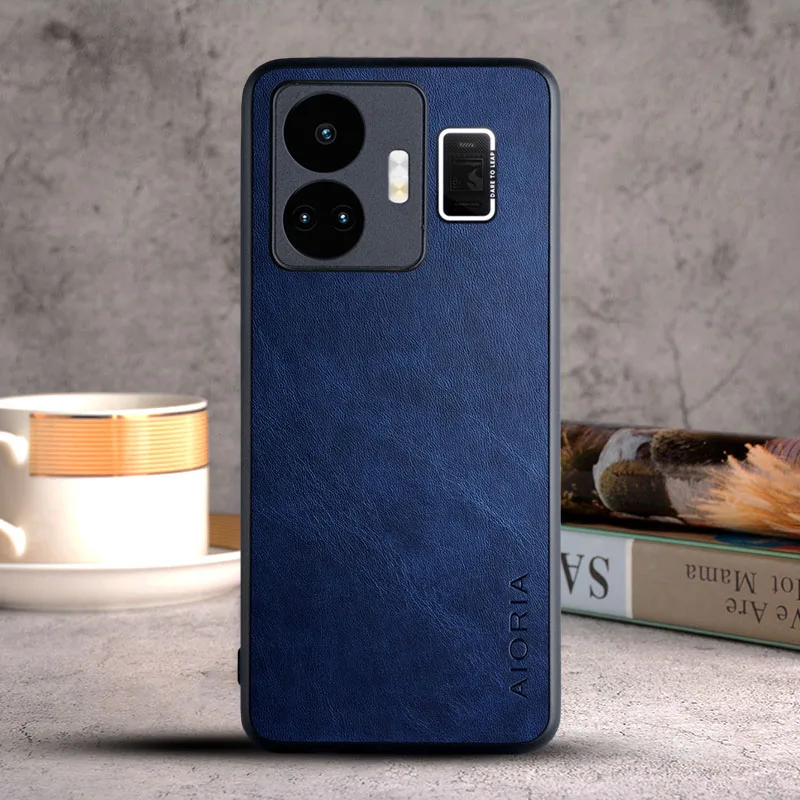 럭셔리 빈티지 가죽 스킨 커버 케이스, Realme GT Neo 6 5 6s 3 3T 2 5G neo6 coque