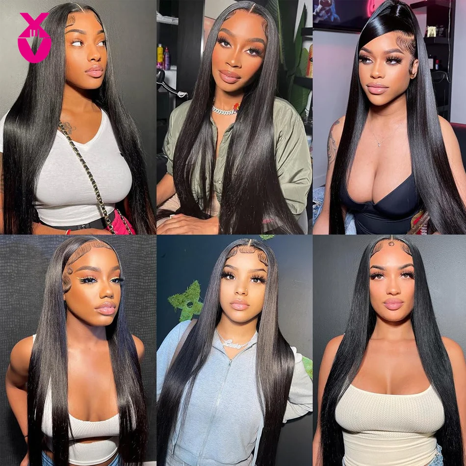 Bone Straight Lace Front Wigs Human Hair HD Lace Frontal Wig 13x4 Frontal Human Hair Wig Pre Plucked Bleached Knots Wigs human hair wig