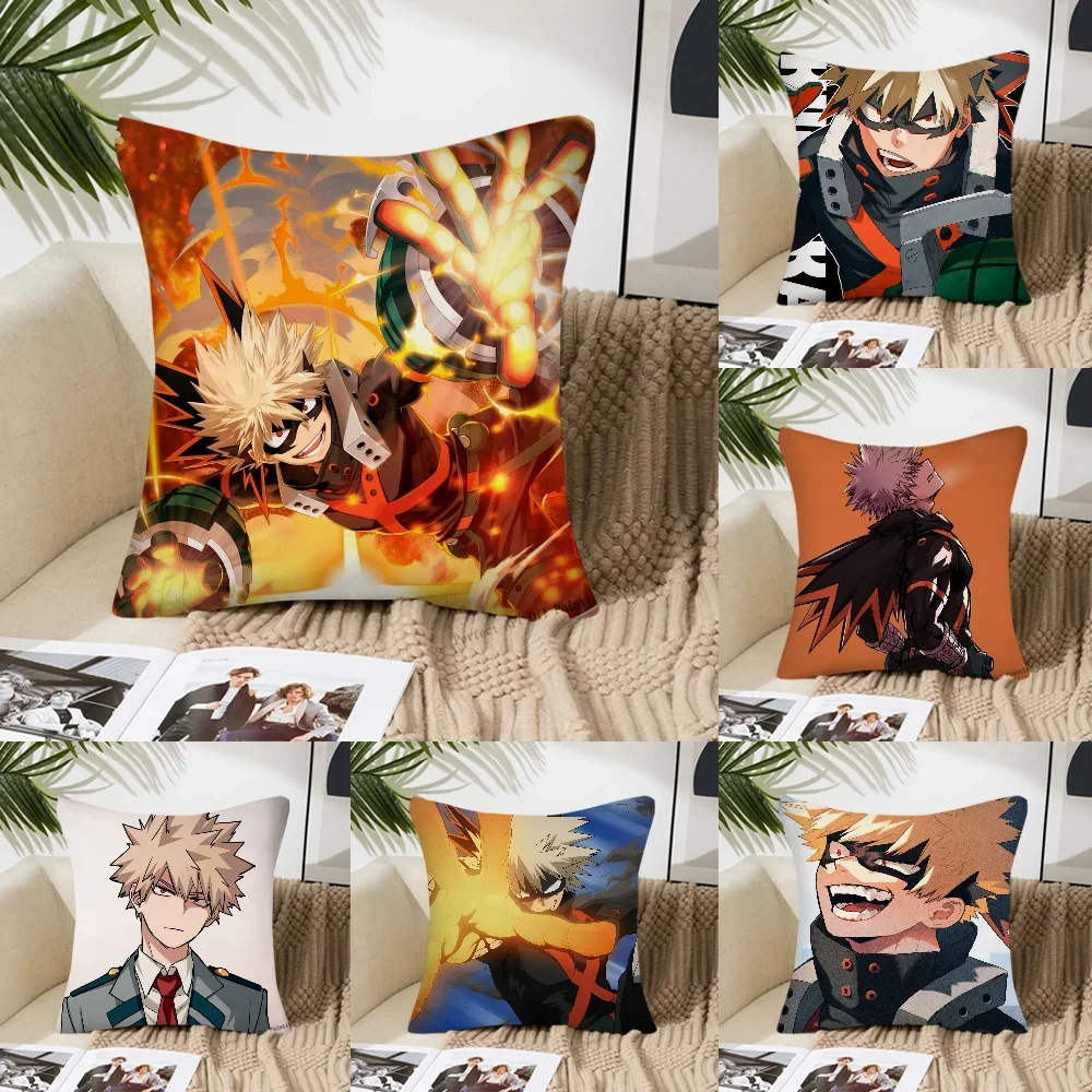 Animation B-Bakugou K-Katsuki Pillow Case Square Pillow Bedroom Sofa LeisureComfortCushion Car Living Room Home Decoration 40X40 2