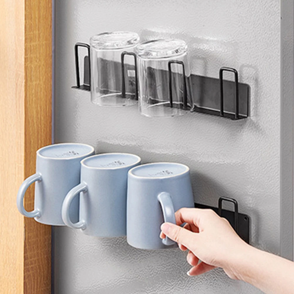 

Mug Hooks Wall-Mounted Holder Coffee Cups Holder Hanger Mug Rack Cups Storage Multifunctional Organizer Save Storage Space