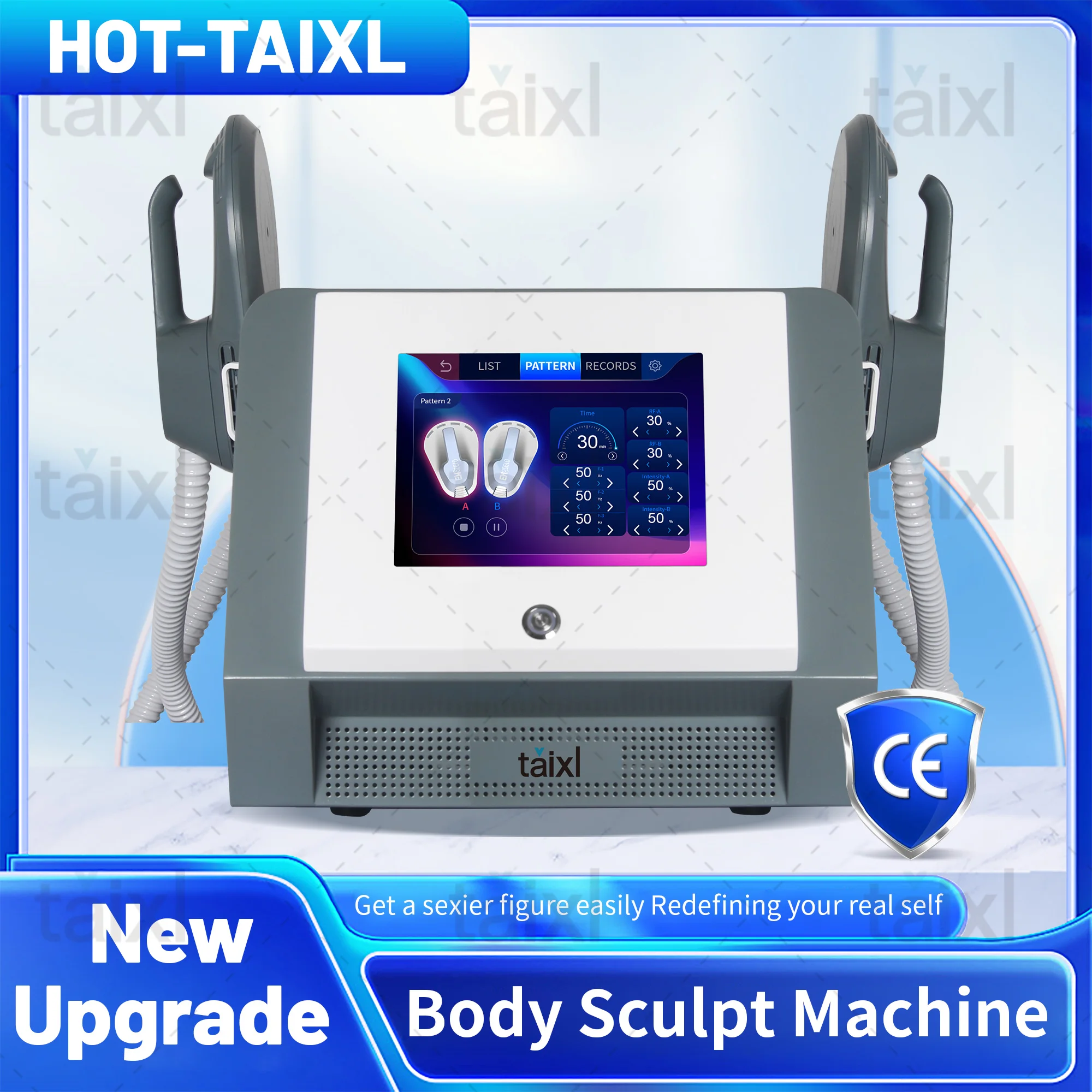 Portable 6500W EMS Portable Muscle Slimming And Weight Loss Engraving Body Sculpting Machine Salon