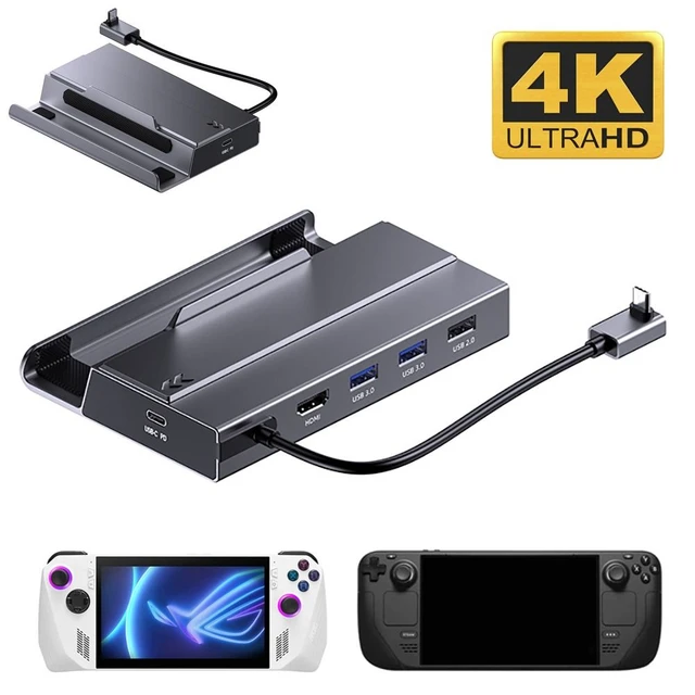 4K HD Type-C HUB Laptop Docking Station USB-C Charging Base for ASUS ROG  Ally