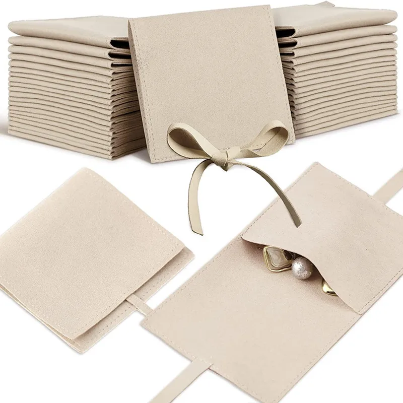 

40 шт., мешочек для украшений из микрофибры, 8 х8 см