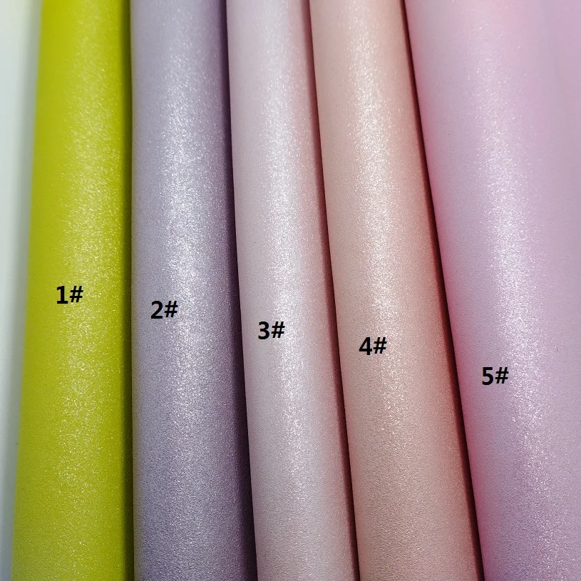 Felt Backing Synthetic Leather Matt Glitter Leather Fabric Faux Fabric Sheets for DIY Accessories A4 Size H13