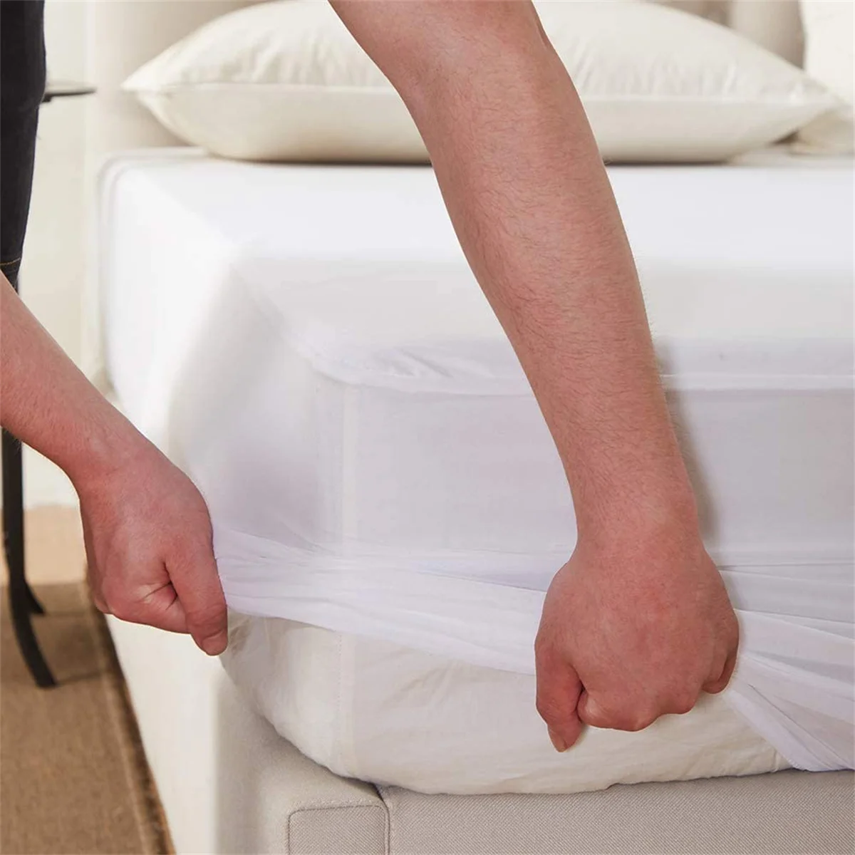 Smooth Waterproof Mattress Protector Cover Anti Mites Mattress Pad Bed Cover Waterproof Bed Sheet Bug Proof Topper mattress cover,mattress topper